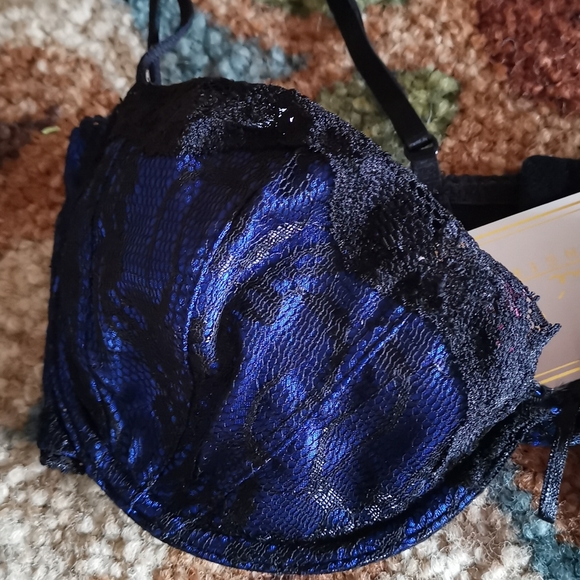 Rene Rofe Blue Lace Bra - Picture 13 of 16
